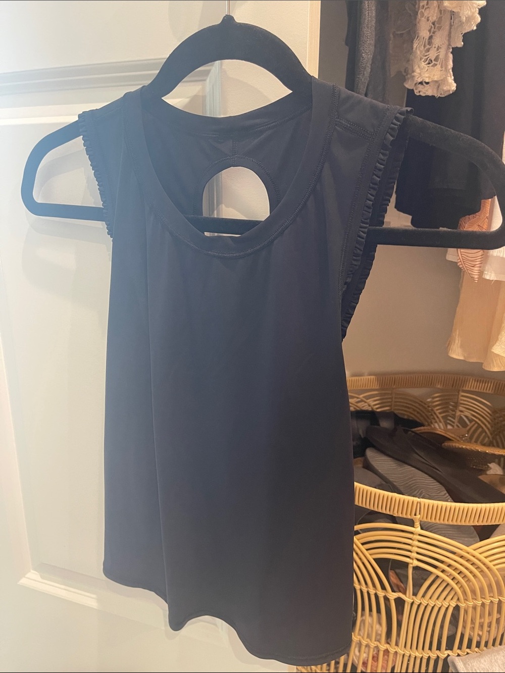 lululemon athletica Black Tank Top with Keyhole Back